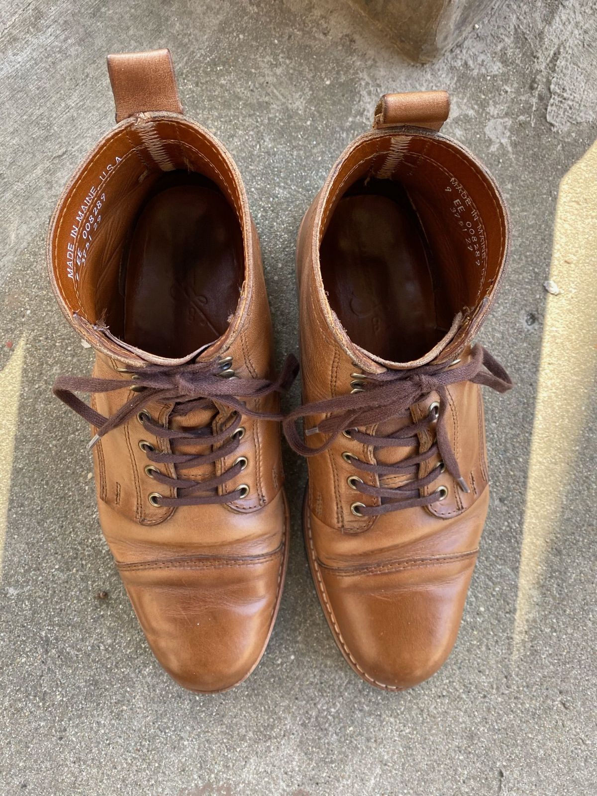 Photo by patinathunderdome on April 1, 2022 of the Rancourt & Co. Byron Boot in Horween Natural Chromexcel.