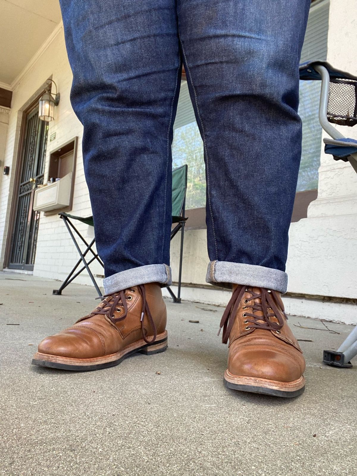 Photo by patinathunderdome on May 1, 2022 of the Rancourt & Co. Byron Boot in Horween Natural Chromexcel.