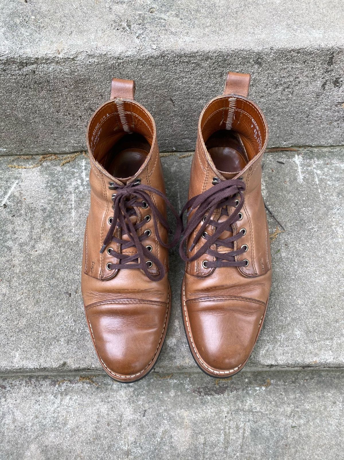 Photo by patinathunderdome on May 1, 2022 of the Rancourt & Co. Byron Boot in Horween Natural Chromexcel.