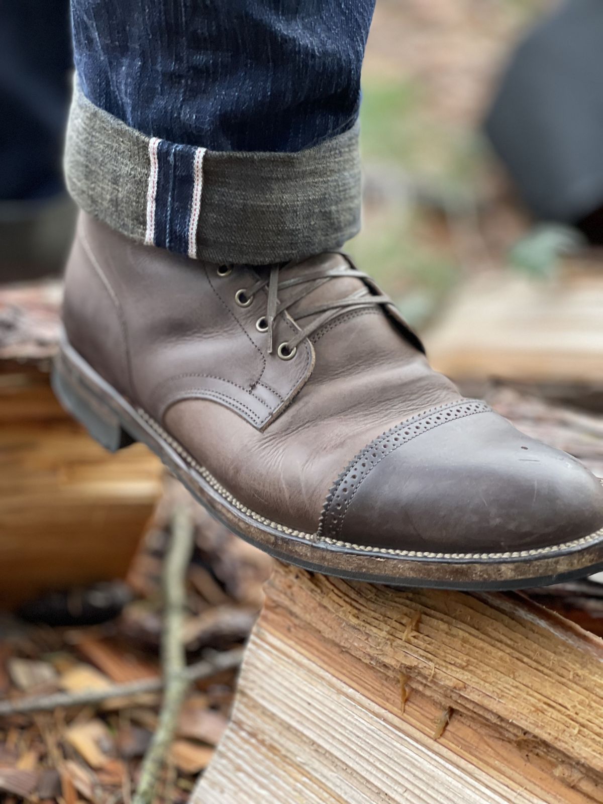 Photo by patinathunderdome on December 2, 2021 of the Viberg Service Boot in Maryam 1071 Port Vitello Calf.