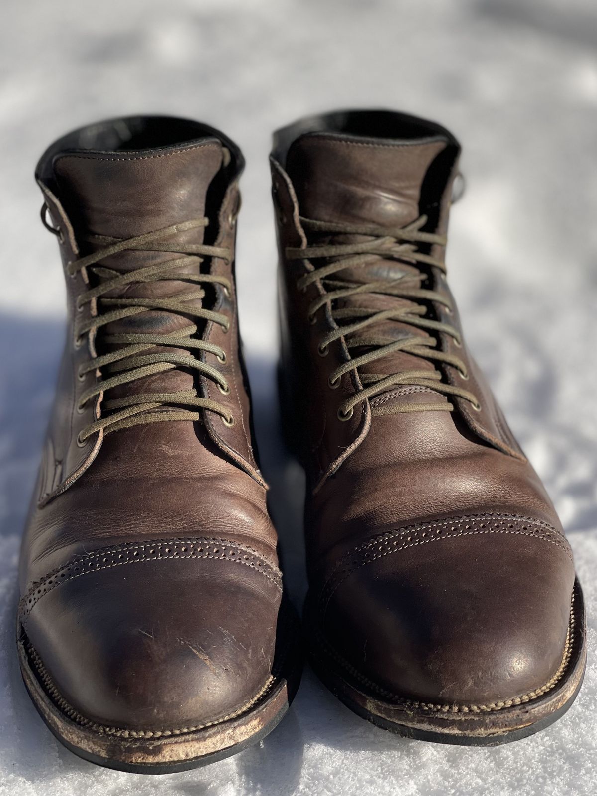 Photo by patinathunderdome on January 1, 2022 of the Viberg Service Boot in Maryam 1071 Port Vitello Calf.