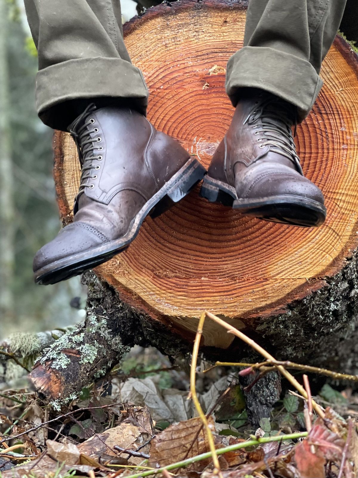 Photo by patinathunderdome on February 4, 2022 of the Viberg Service Boot in Maryam 1071 Port Vitello Calf.