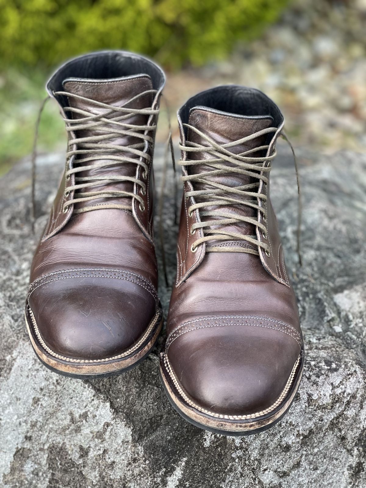 Photo by patinathunderdome on February 4, 2022 of the Viberg Service Boot in Maryam 1071 Port Vitello Calf.