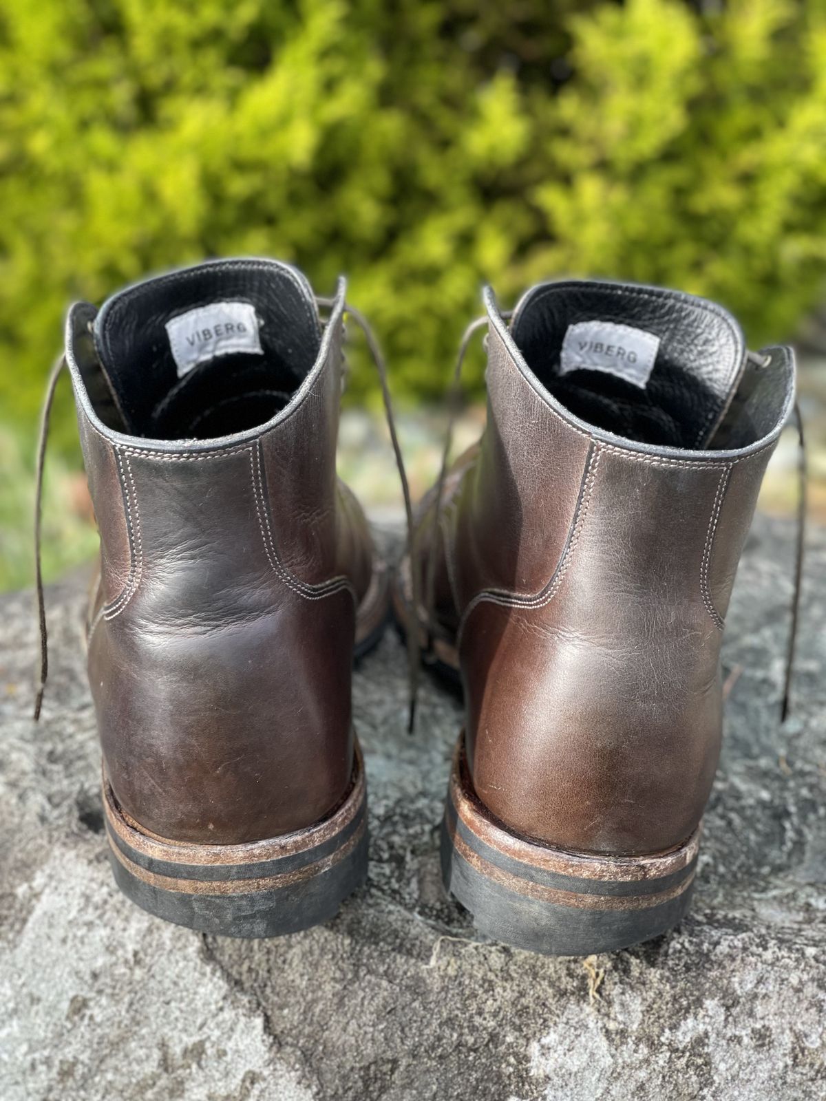 Photo by patinathunderdome on February 4, 2022 of the Viberg Service Boot in Maryam 1071 Port Vitello Calf.