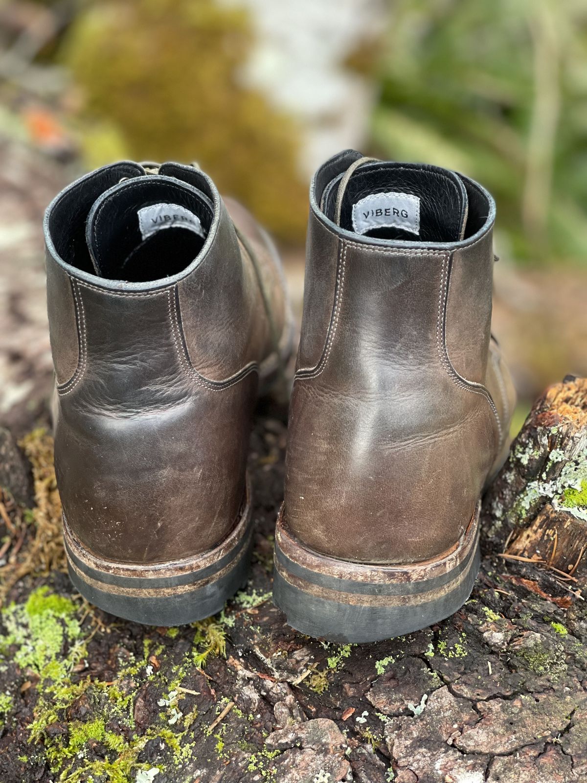 Photo by patinathunderdome on March 1, 2022 of the Viberg Service Boot in Maryam 1071 Port Vitello Calf.