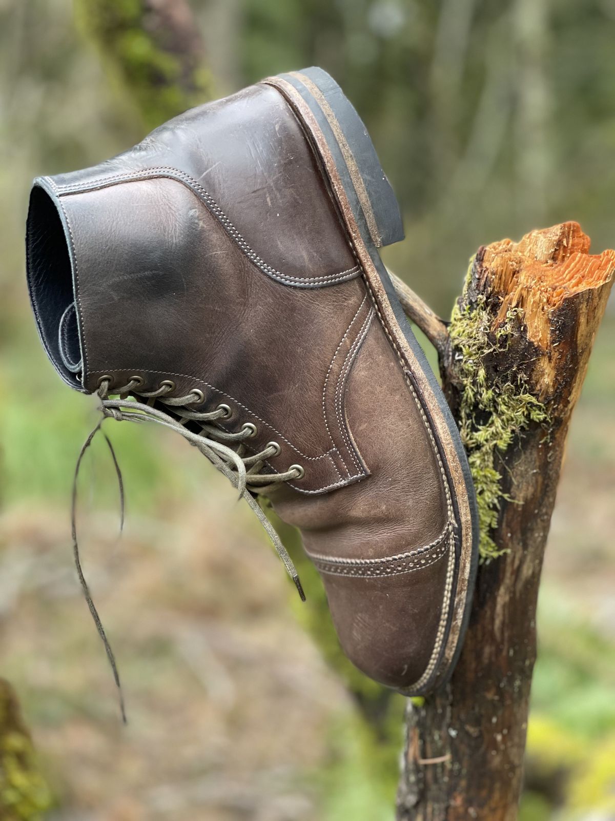 Photo by patinathunderdome on March 1, 2022 of the Viberg Service Boot in Maryam 1071 Port Vitello Calf.