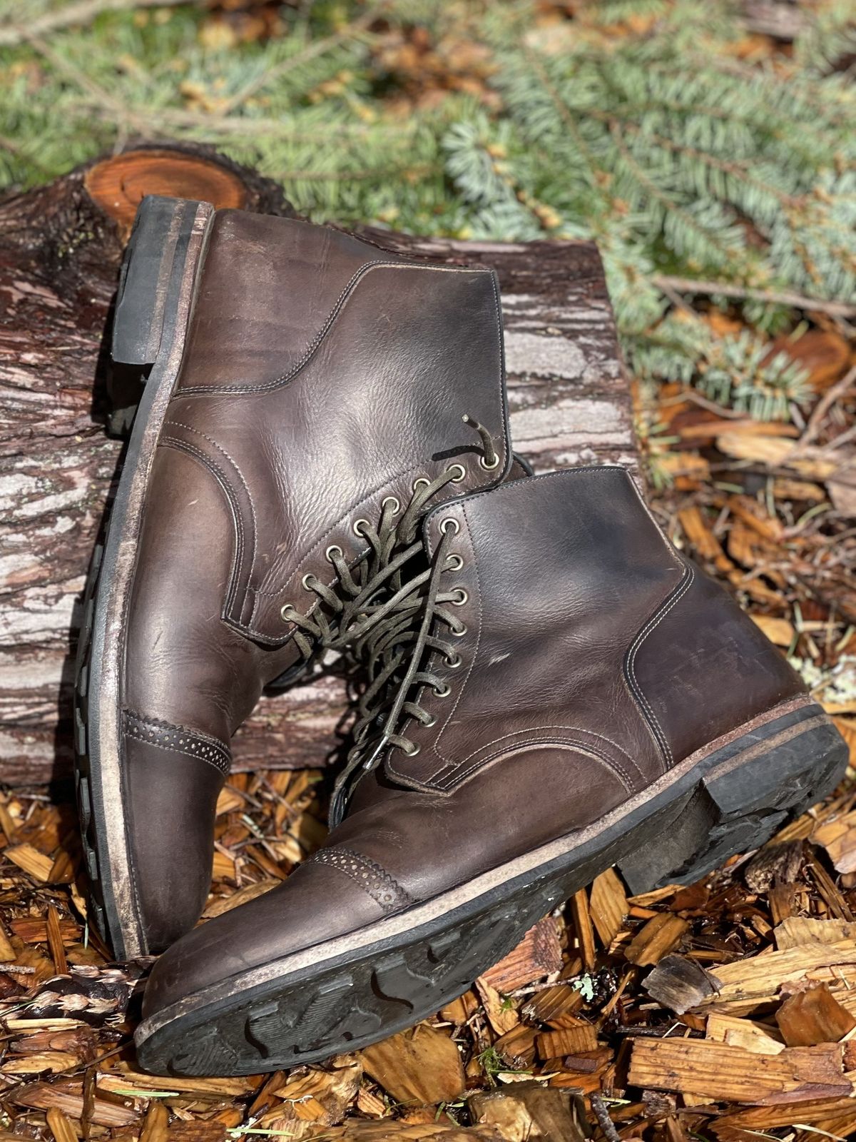 Photo by patinathunderdome on April 4, 2022 of the Viberg Service Boot in Maryam 1071 Port Vitello Calf.