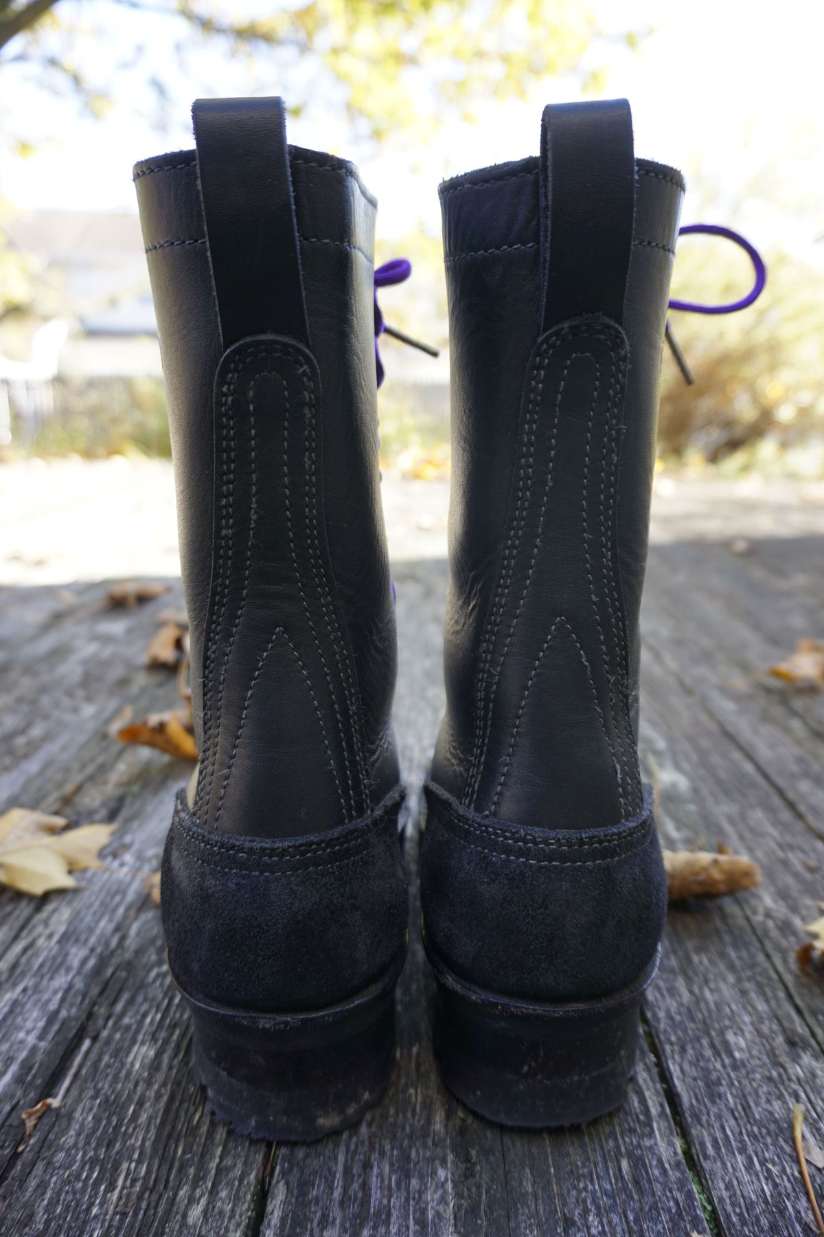 Photo by patinathunderdome on November 5, 2021 of the Nicks Hot Shot in Seidel Black Oil Tan Roughout.