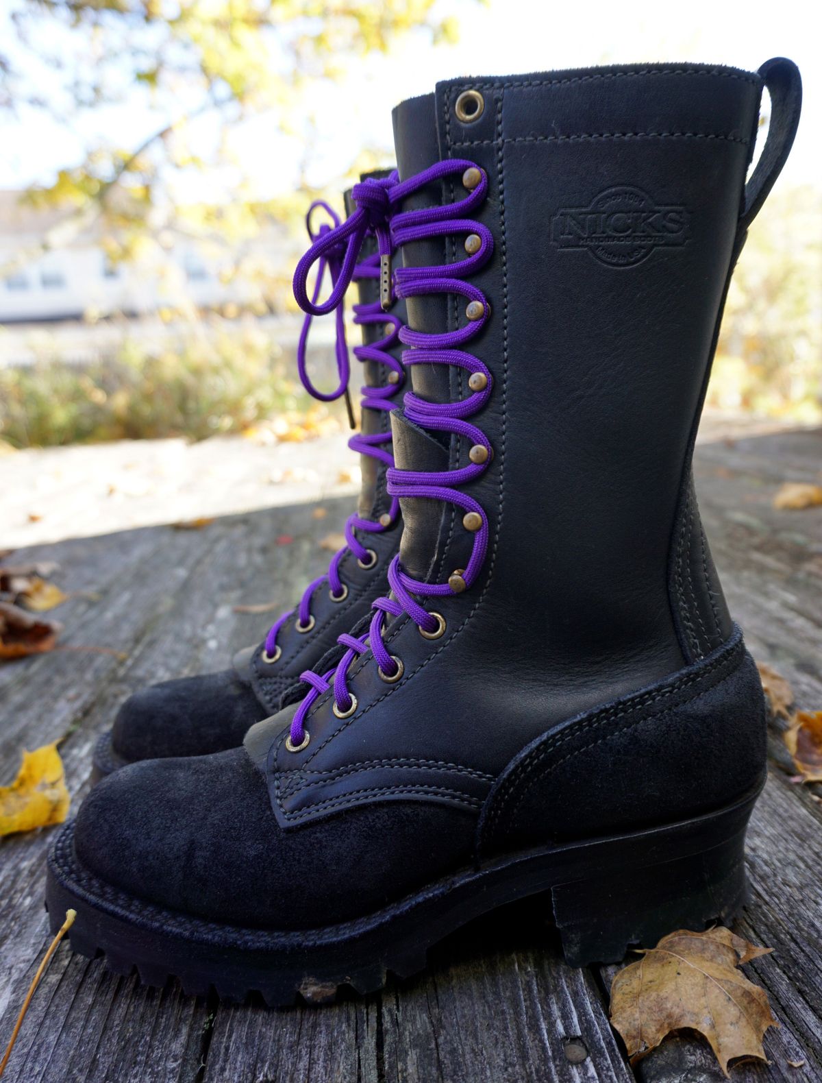 Photo by patinathunderdome on December 5, 2021 of the Nicks Hot Shot in Seidel Black Oil Tan Roughout.