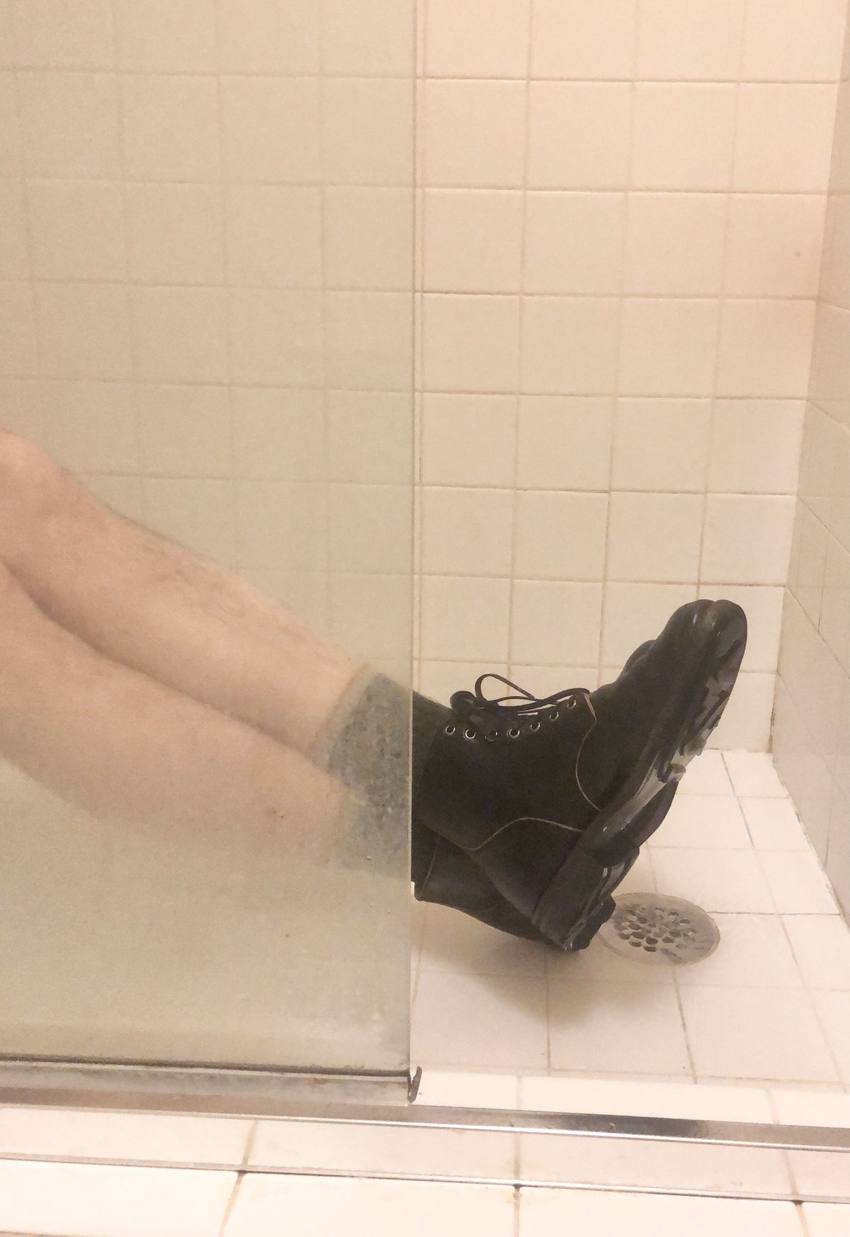 Photo by patinathunderdome on November 3, 2021 of the Viberg Service Boot in Shinki Black Latigo Teacore Horsehide.