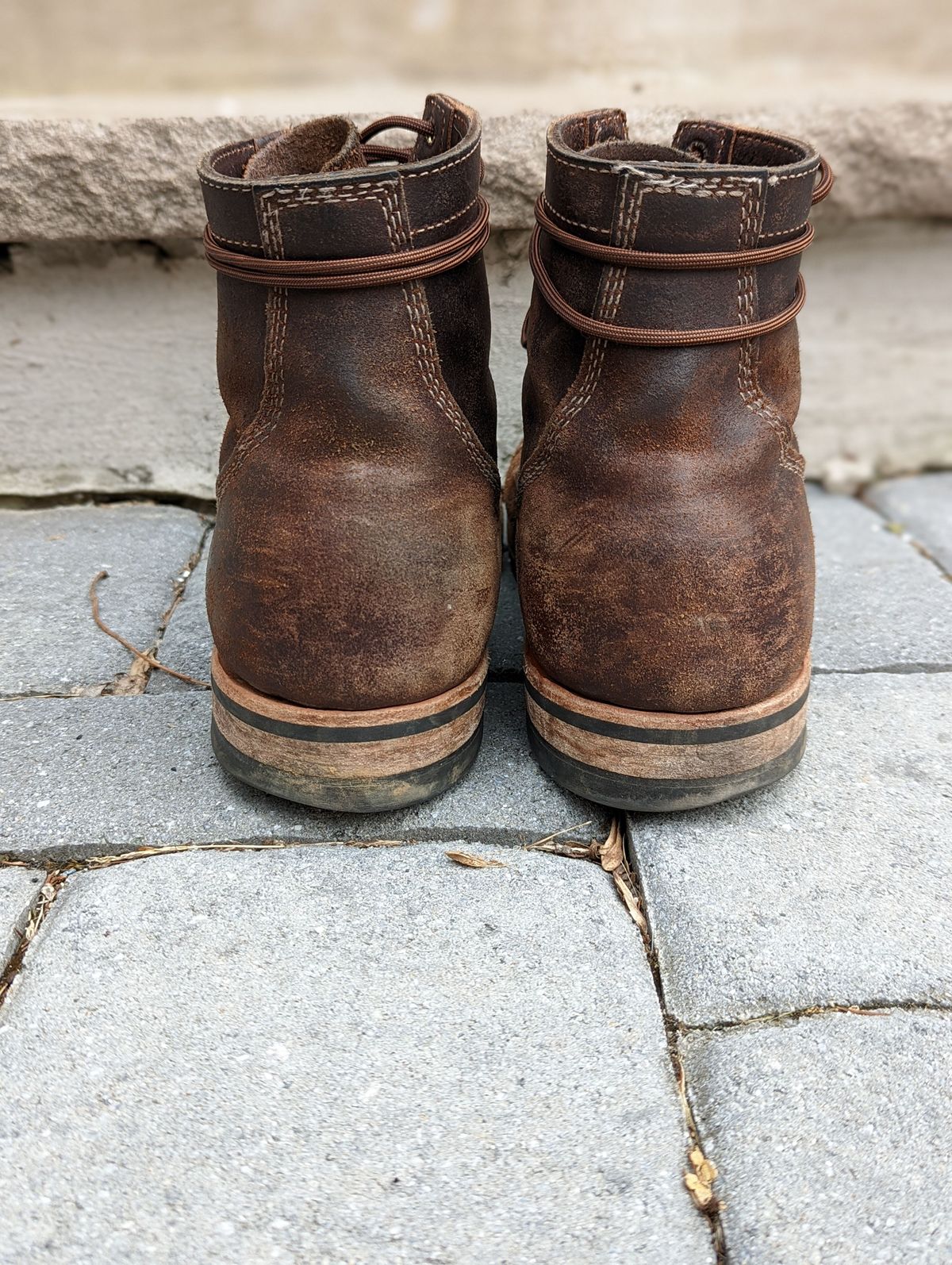 Photo by patinathunderdome on March 5, 2022 of the White's MP-M1TC in Horween Dark Brown Waxed Flesh.