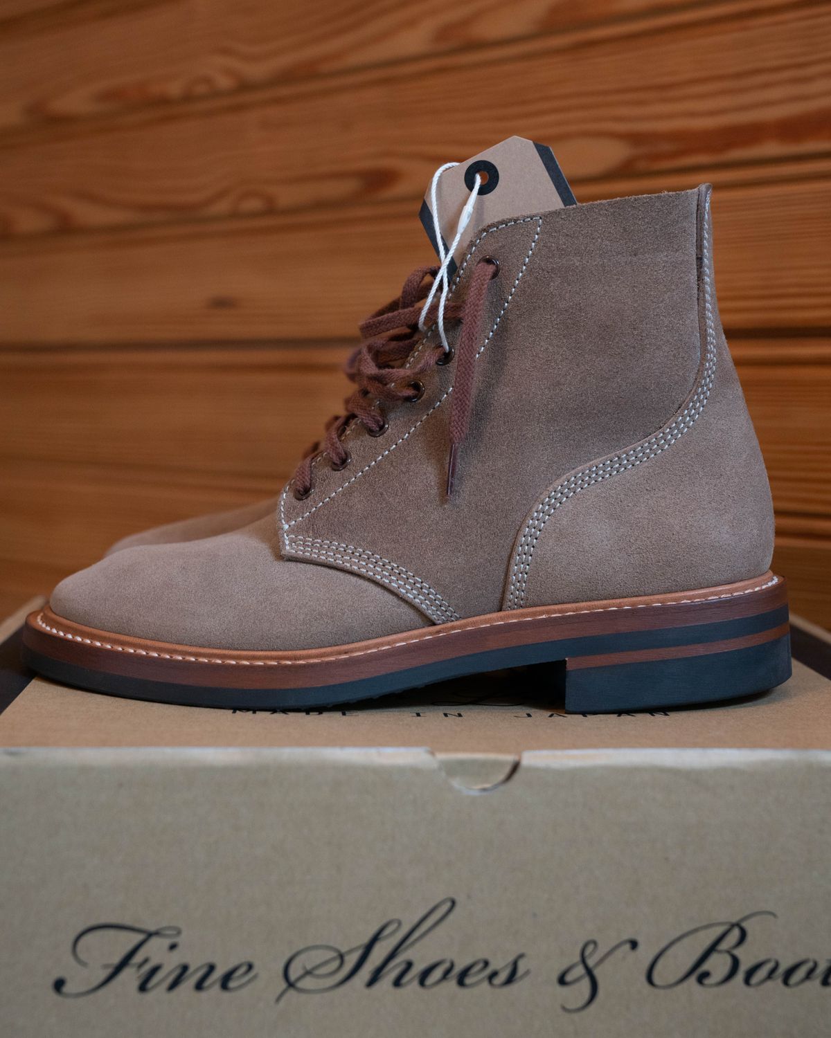 Photo by patinathunderdome on October 2, 2021 of the John Lofgren M-43 Service Shoes in Horween Natural Chromexcel Roughout.