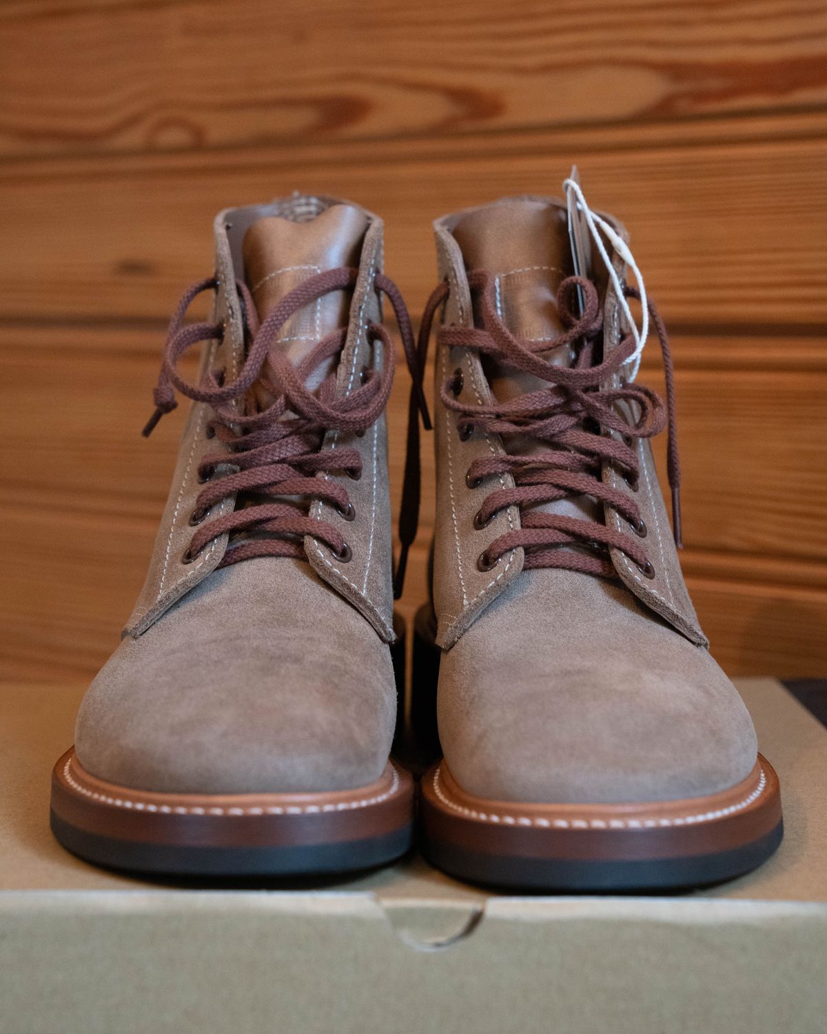 Photo by patinathunderdome on October 2, 2021 of the John Lofgren M-43 Service Shoes in Horween Natural Chromexcel Roughout.