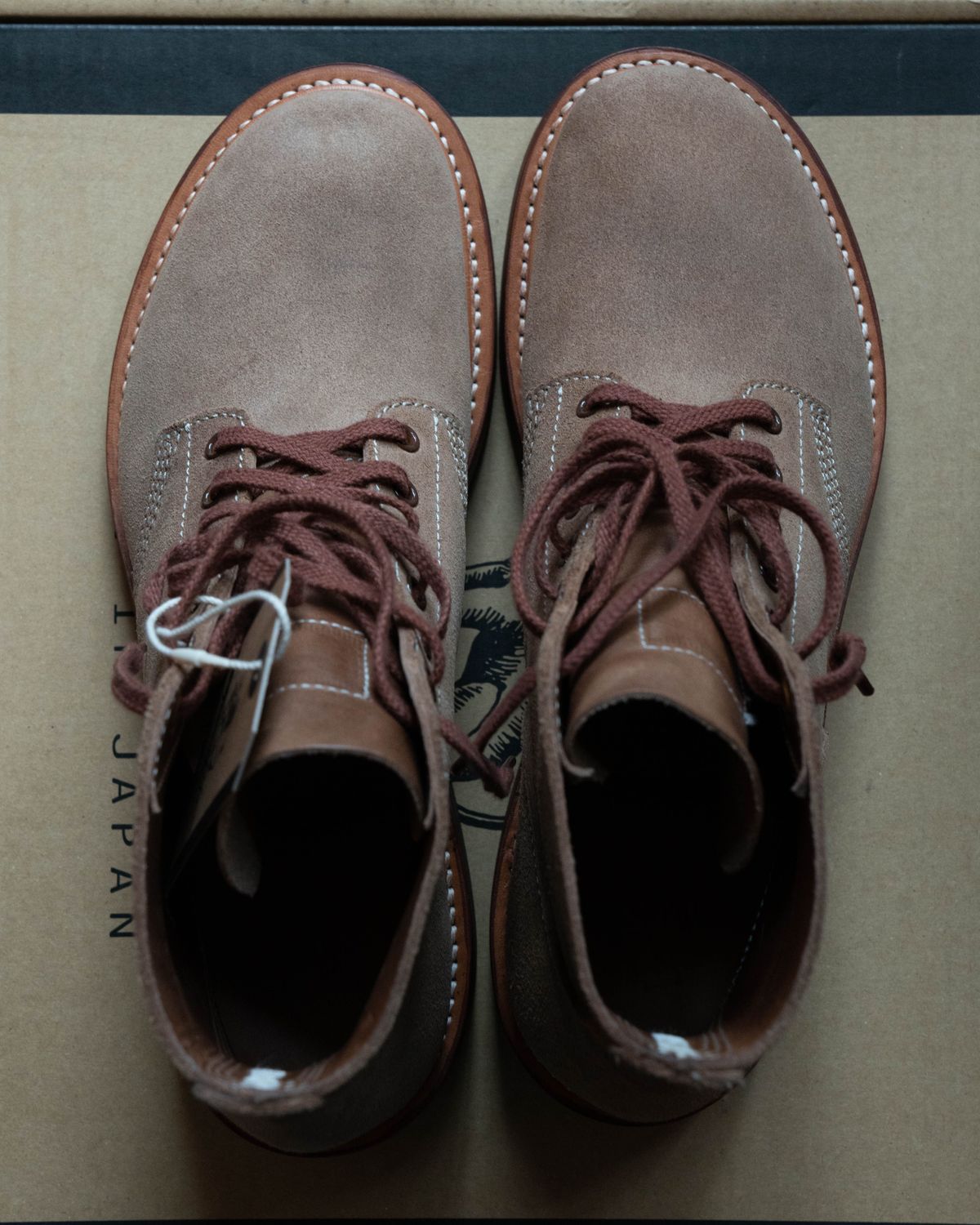 Photo by patinathunderdome on October 2, 2021 of the John Lofgren M-43 Service Shoes in Horween Natural Chromexcel Roughout.
