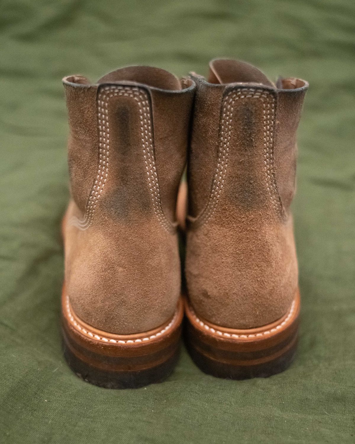 Photo by patinathunderdome on February 6, 2022 of the John Lofgren M-43 Service Shoes in Horween Natural Chromexcel Roughout.