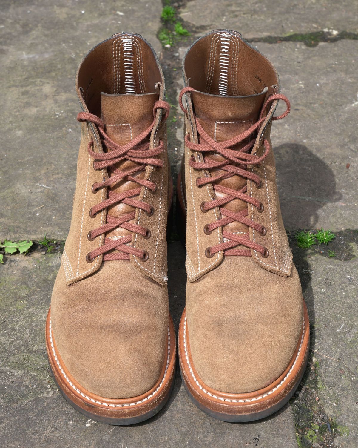 Photo by patinathunderdome on May 5, 2022 of the John Lofgren M-43 Service Shoes in Horween Natural Chromexcel Roughout.