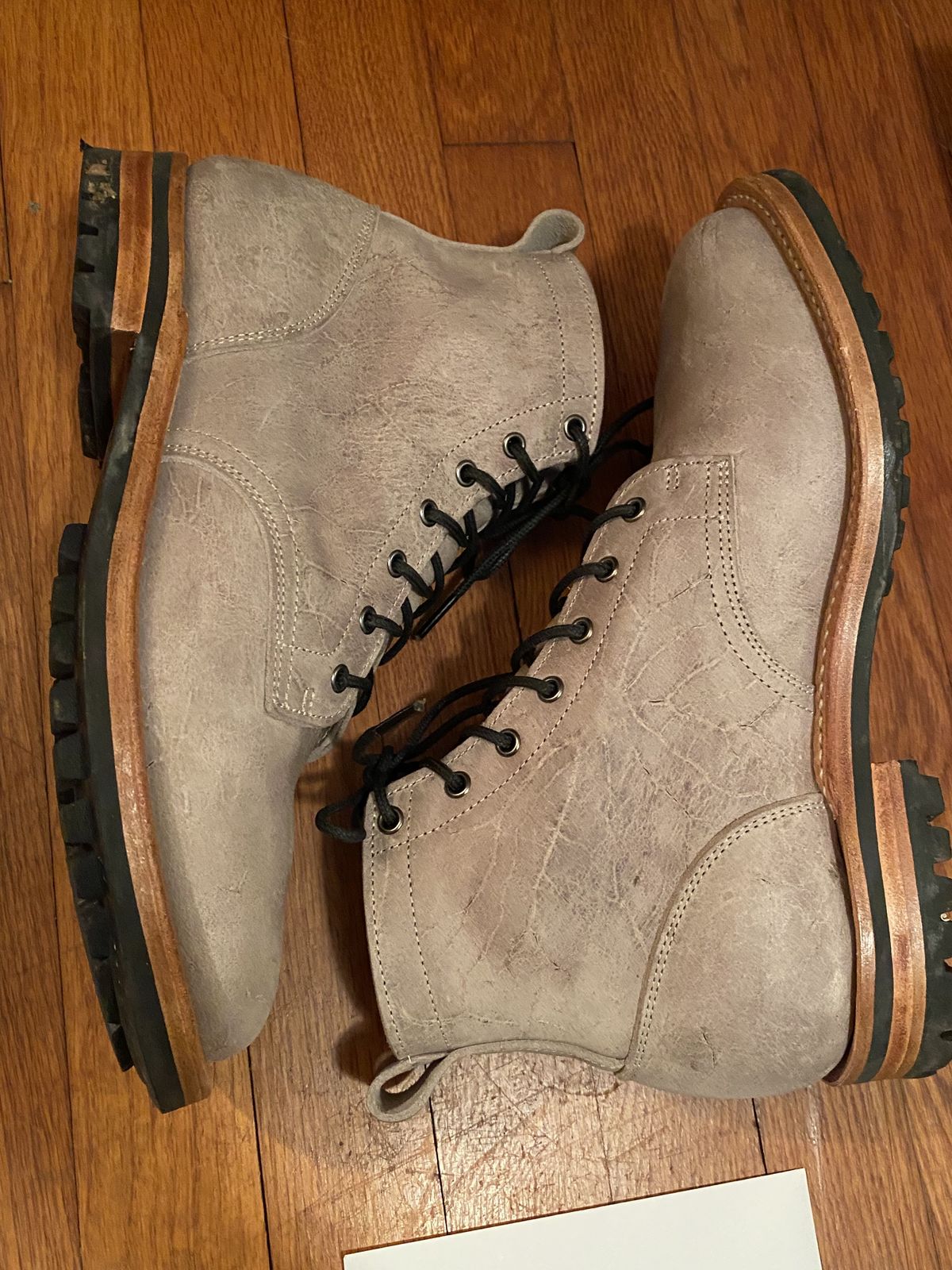 Photo by patinathunderdome on November 3, 2021 of the Truman Service Boot in C.F. Stead Smoke Rambler.
