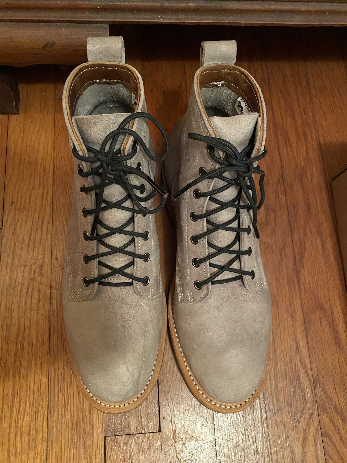 Photo by patinathunderdome on November 3, 2021 of the Truman Service Boot in C.F. Stead Smoke Rambler.