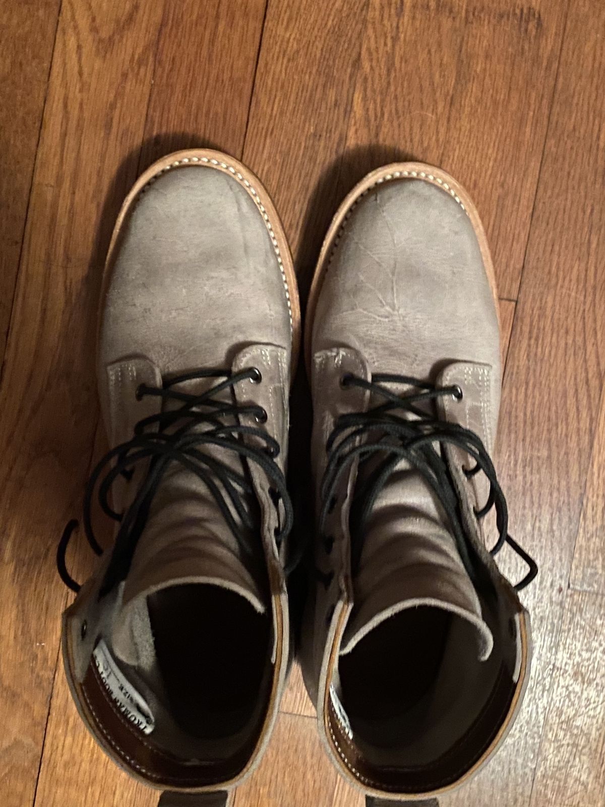Photo by patinathunderdome on December 1, 2021 of the Truman Service Boot in C.F. Stead Smoke Rambler.