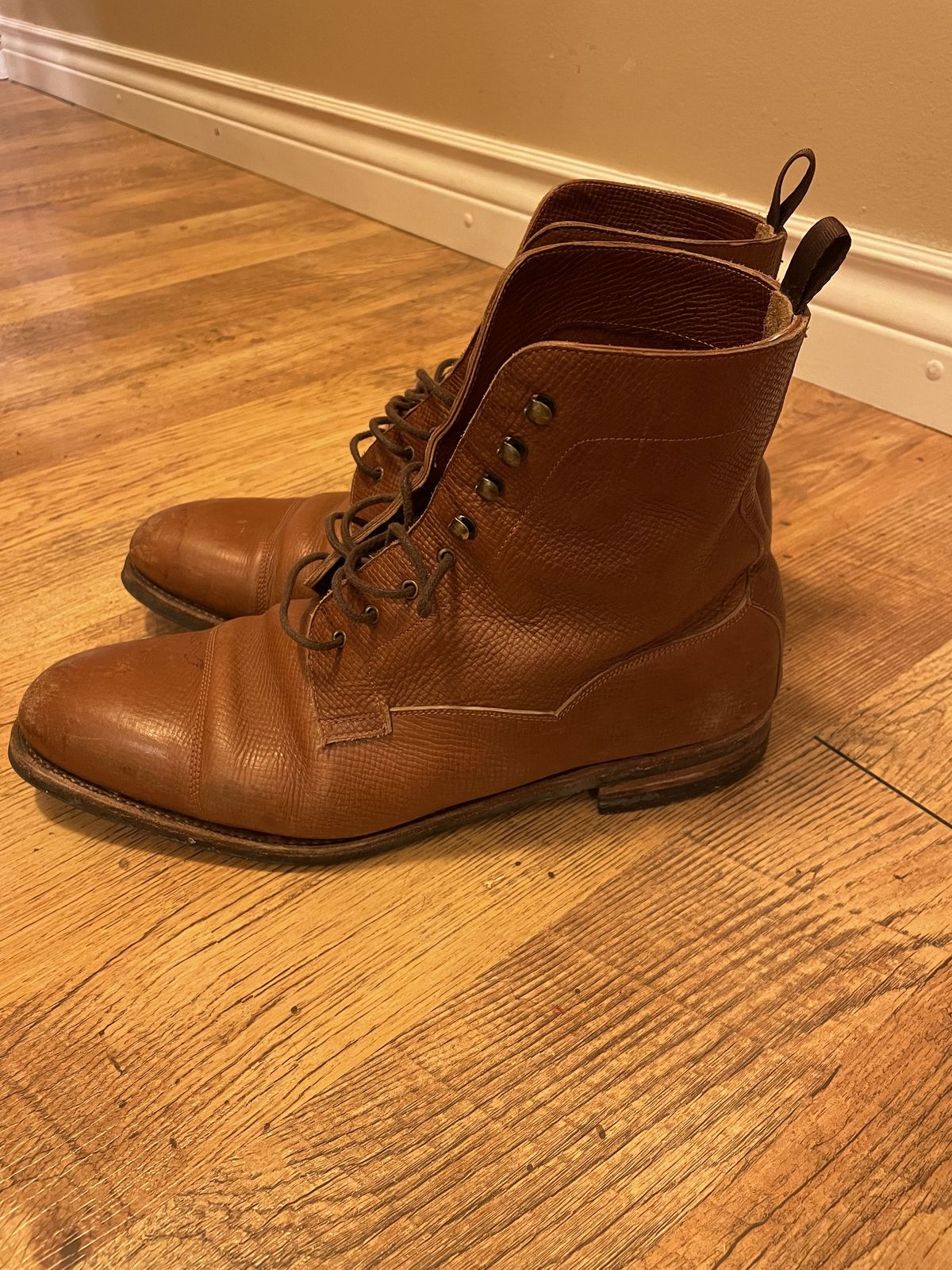 Photo by patinathunderdome on December 6, 2021 of the Meermin Jumper Boot in Tanneries Haas Cognac Utah.