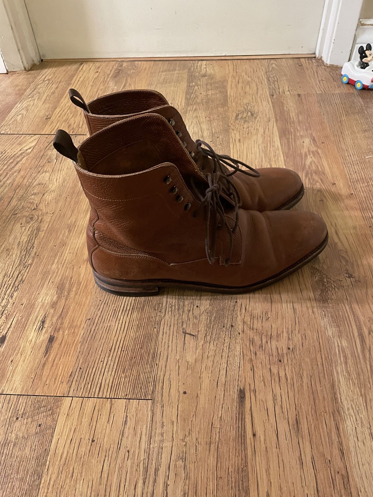 Photo by patinathunderdome on January 6, 2022 of the Meermin Jumper Boot in Tanneries Haas Cognac Utah.