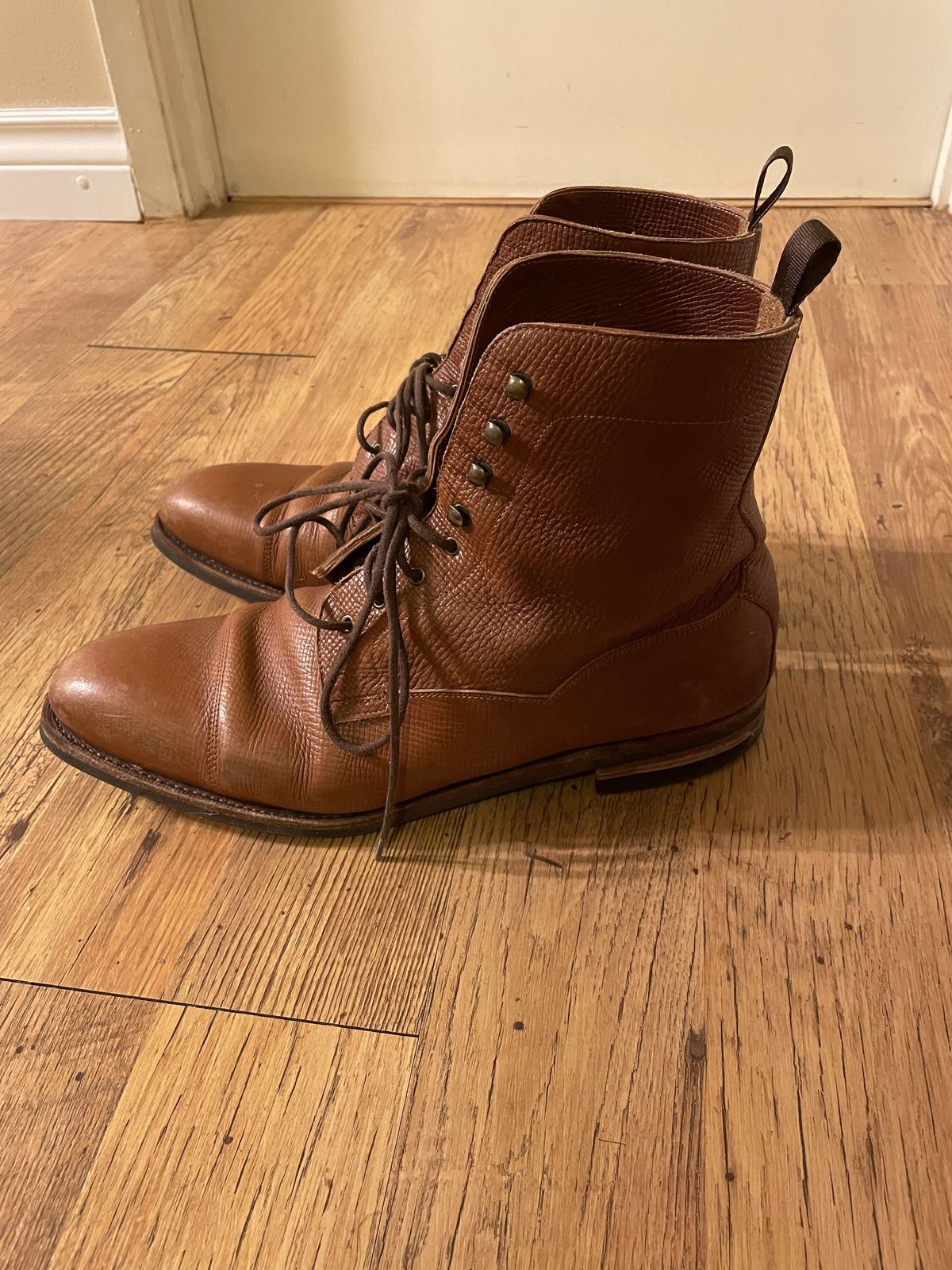 Photo by patinathunderdome on January 6, 2022 of the Meermin Jumper Boot in Tanneries Haas Cognac Utah.