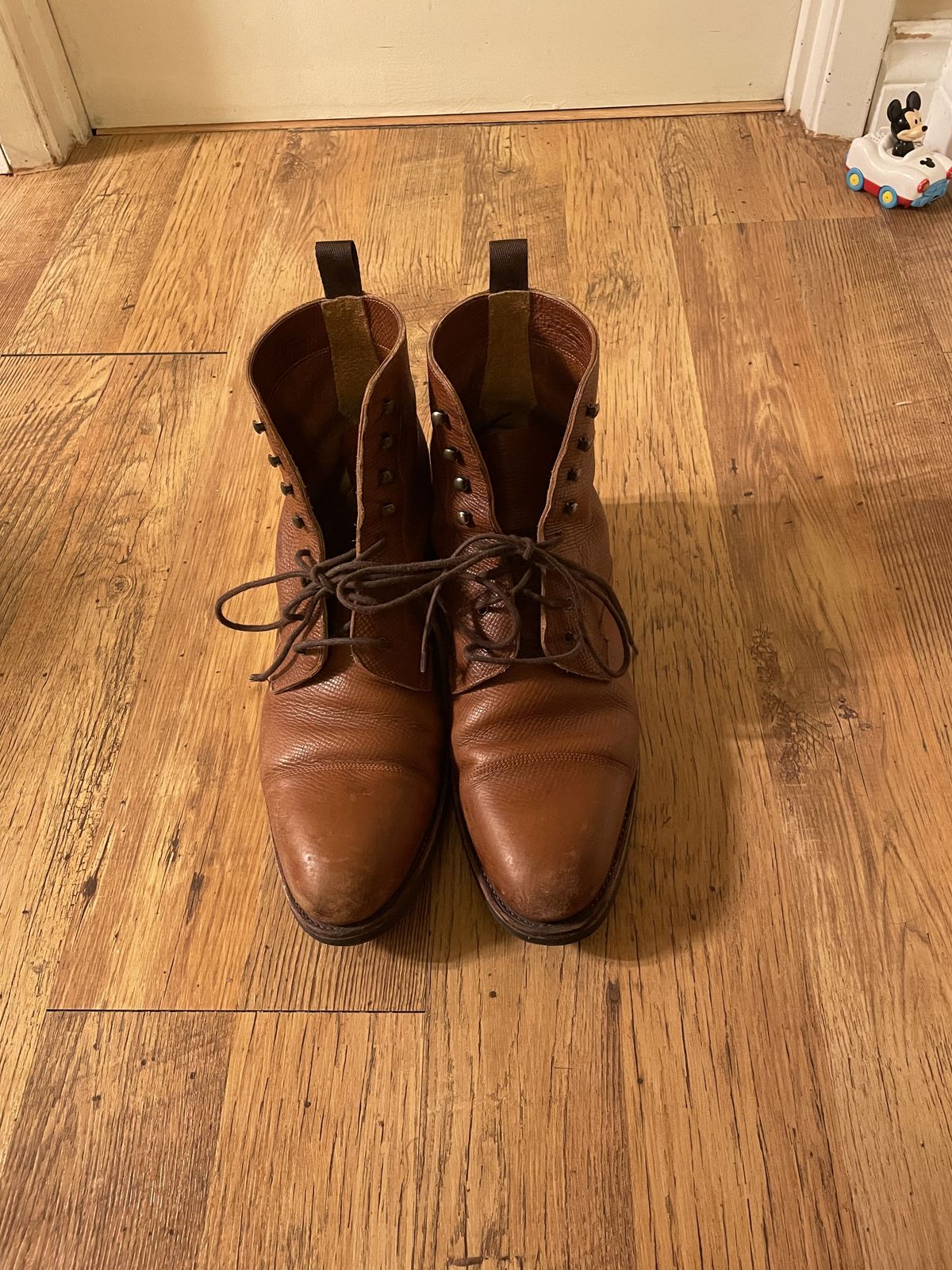 Photo by patinathunderdome on January 6, 2022 of the Meermin Jumper Boot in Tanneries Haas Cognac Utah.