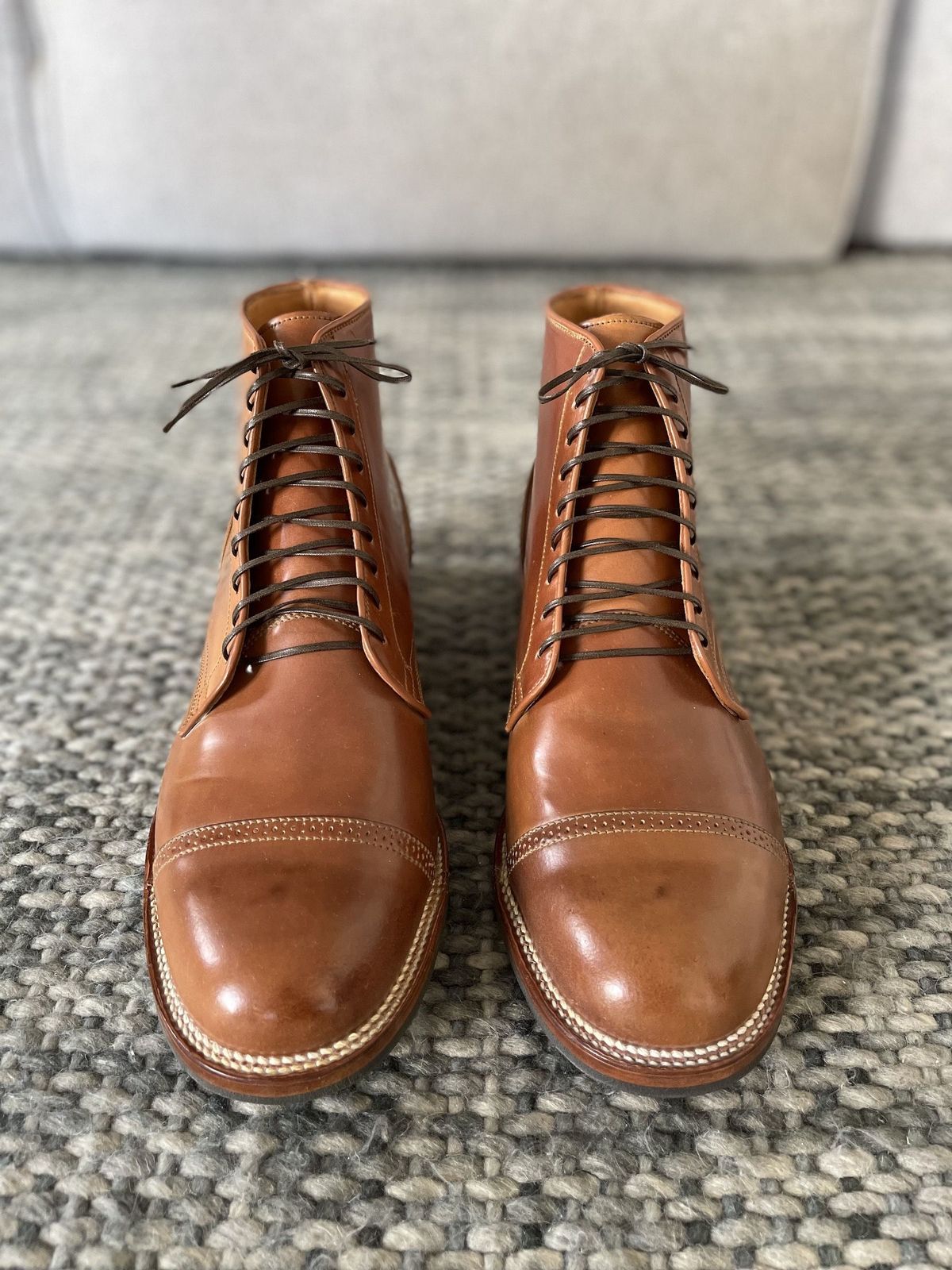 Photo by patinathunderdome on October 1, 2021 of the Viberg Service Boot in Horween Natural Shell Cordovan.