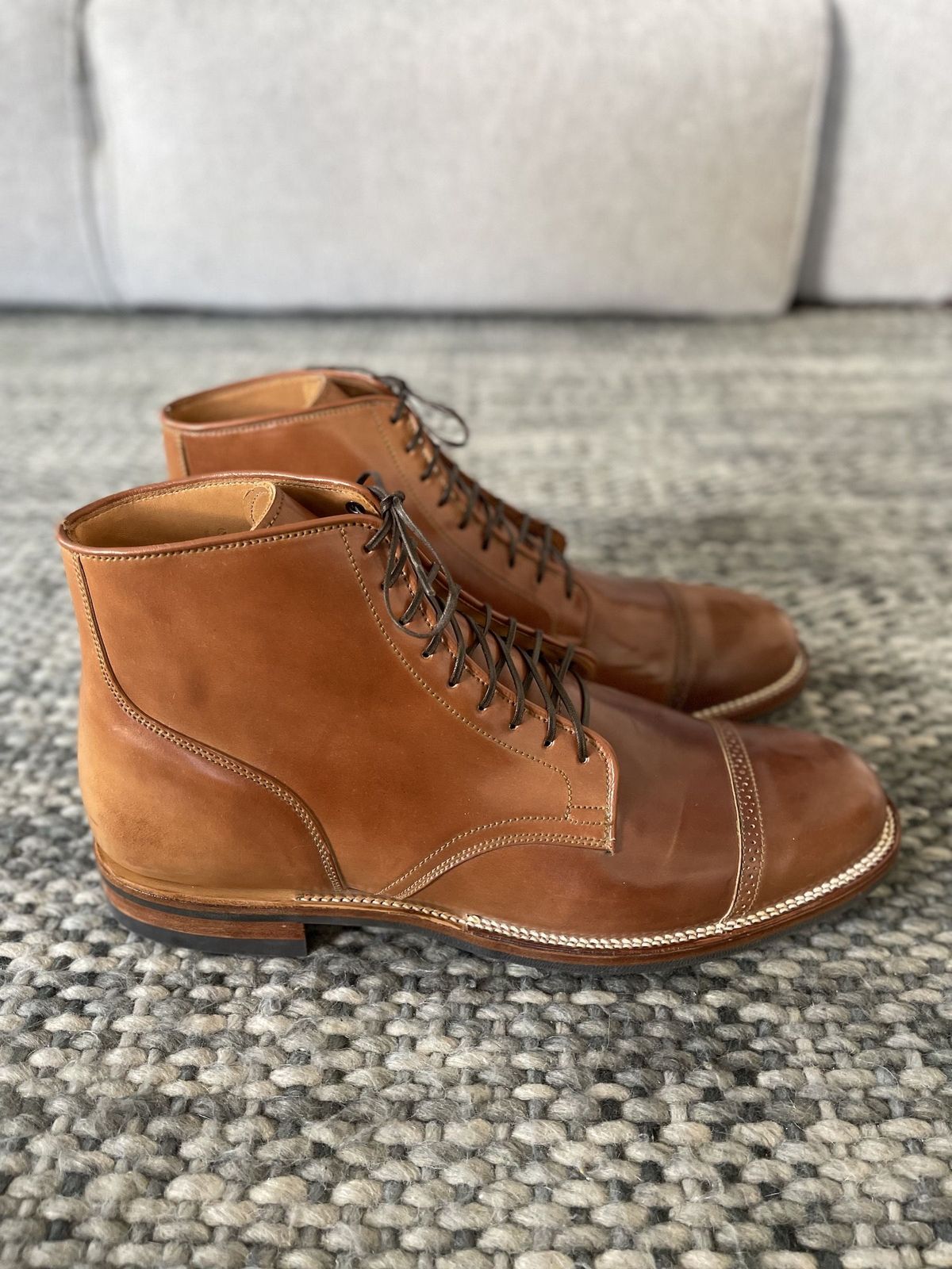 Photo by patinathunderdome on October 1, 2021 of the Viberg Service Boot in Horween Natural Shell Cordovan.