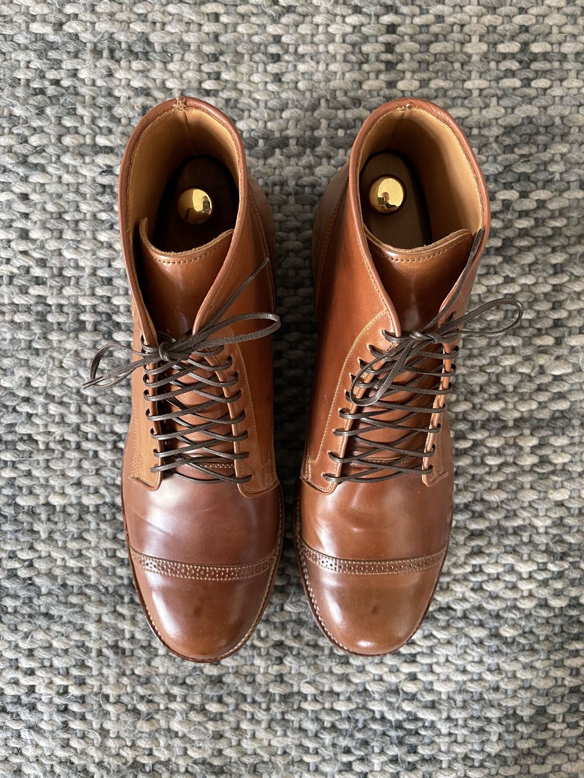 Photo by patinathunderdome on October 1, 2021 of the Viberg Service Boot in Horween Natural Shell Cordovan.