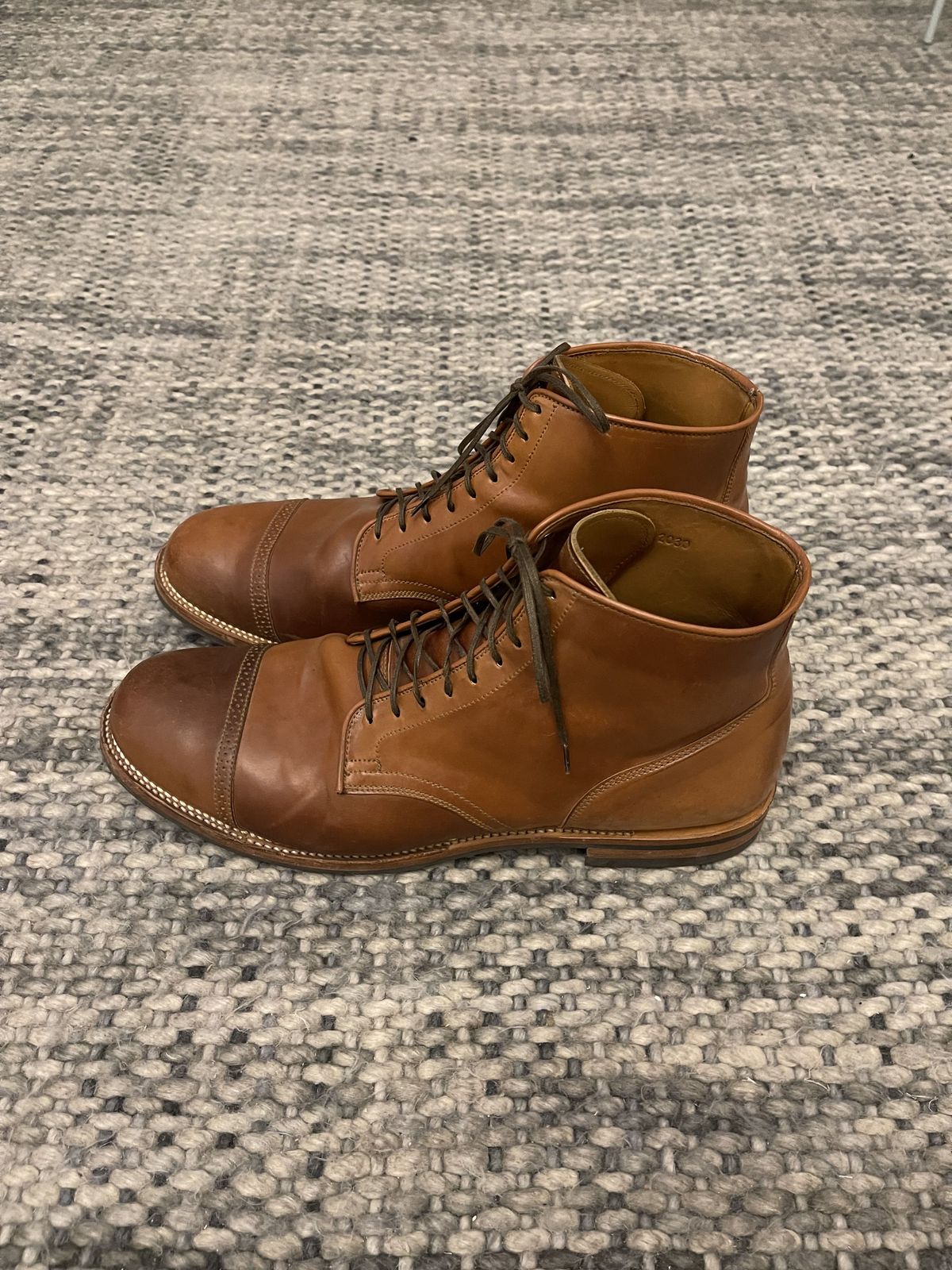 Photo by patinathunderdome on January 5, 2022 of the Viberg Service Boot in Horween Natural Shell Cordovan.