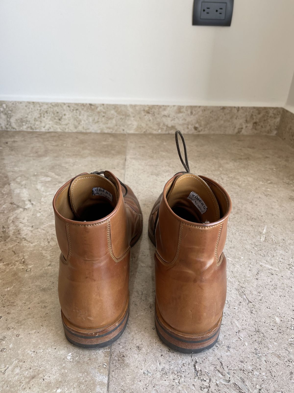 Photo by patinathunderdome on February 5, 2022 of the Viberg Service Boot in Horween Natural Shell Cordovan.