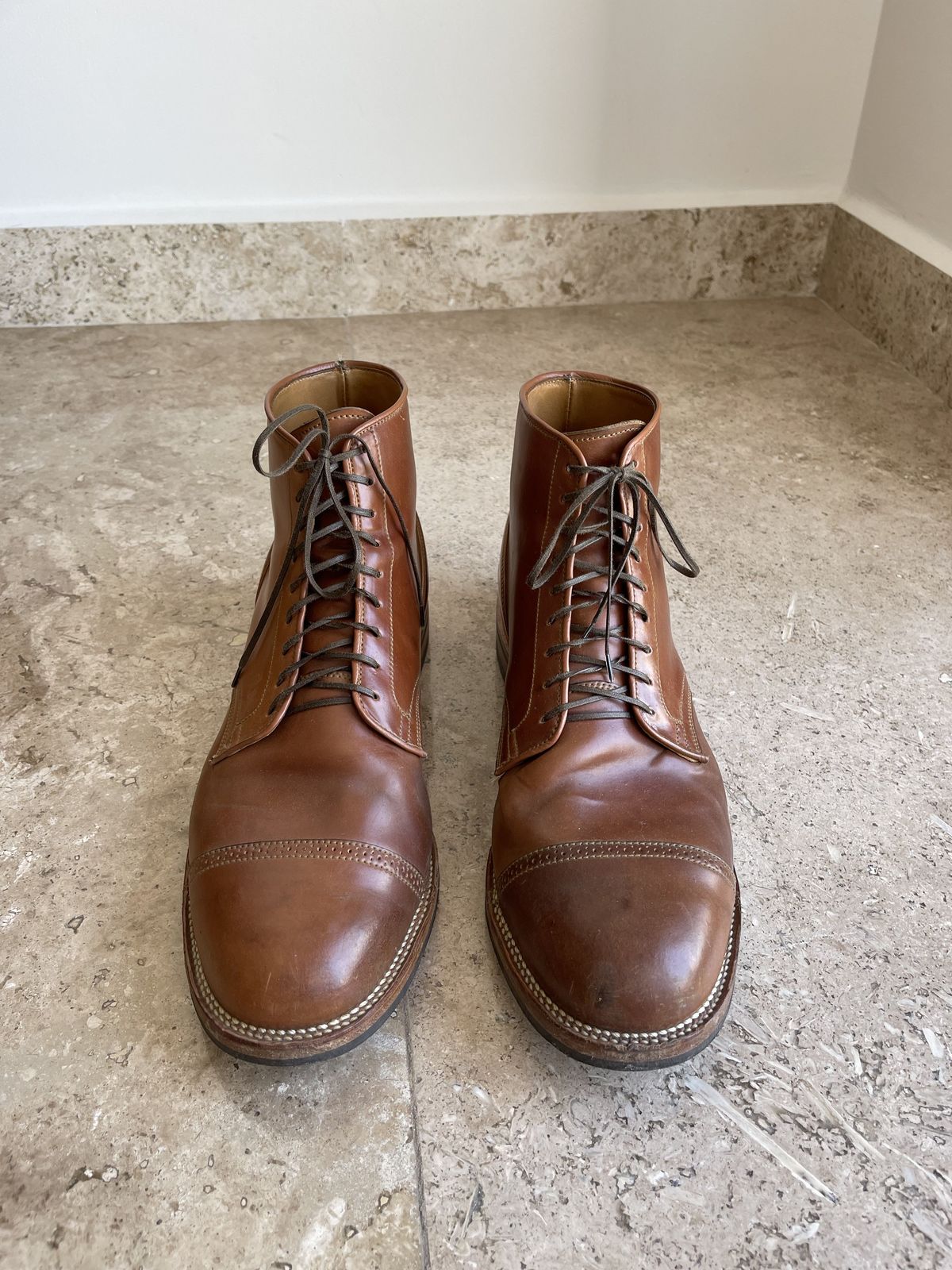 Photo by patinathunderdome on February 5, 2022 of the Viberg Service Boot in Horween Natural Shell Cordovan.