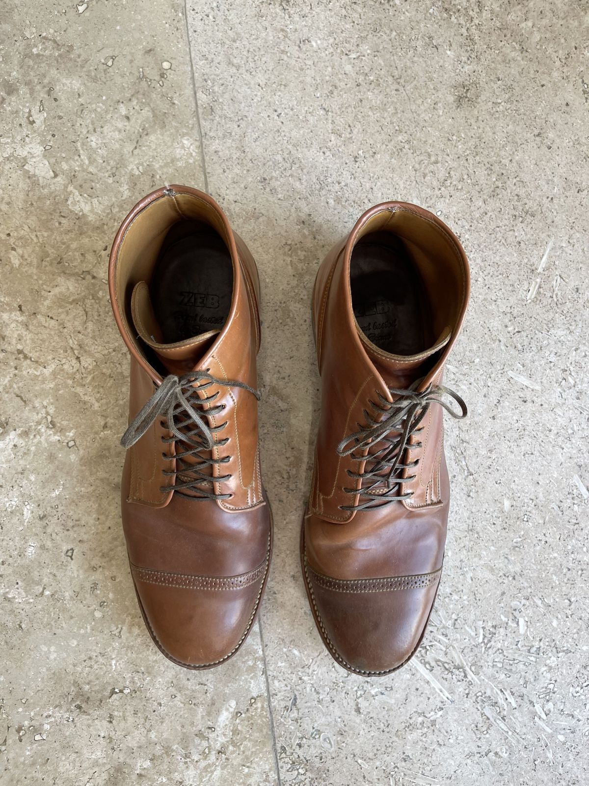 Photo by patinathunderdome on February 5, 2022 of the Viberg Service Boot in Horween Natural Shell Cordovan.
