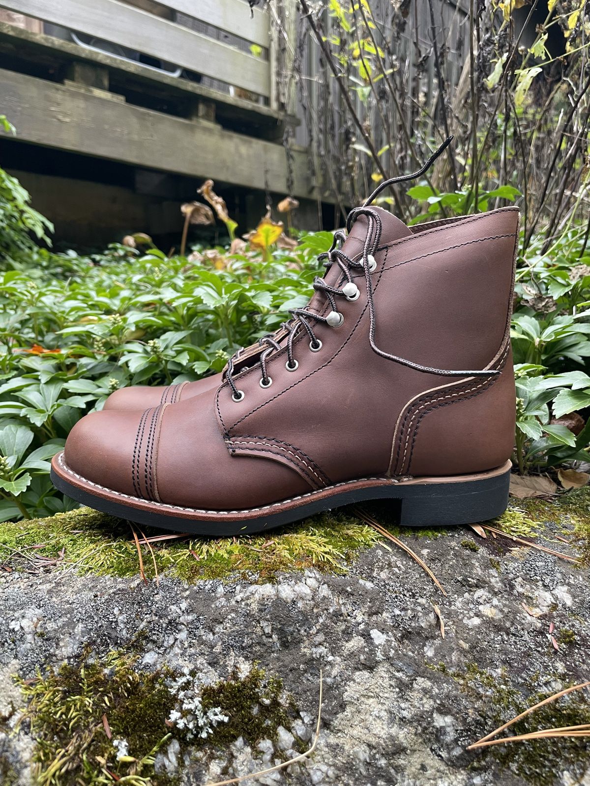 Photo by patinathunderdome on November 2, 2021 of the Red Wing Iron Ranger in S.B. Foot Amber Harness.