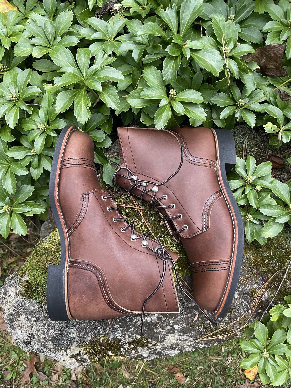 Photo by patinathunderdome on November 2, 2021 of the Red Wing Iron Ranger in S.B. Foot Amber Harness.
