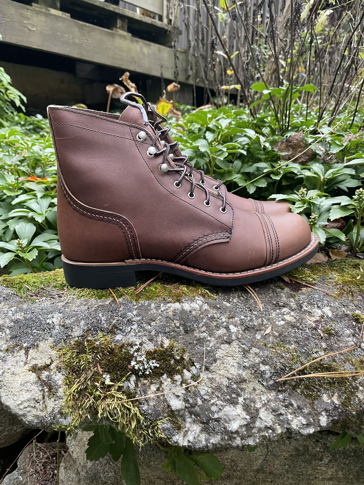 Photo by patinathunderdome on November 2, 2021 of the Red Wing Iron Ranger in S.B. Foot Amber Harness.