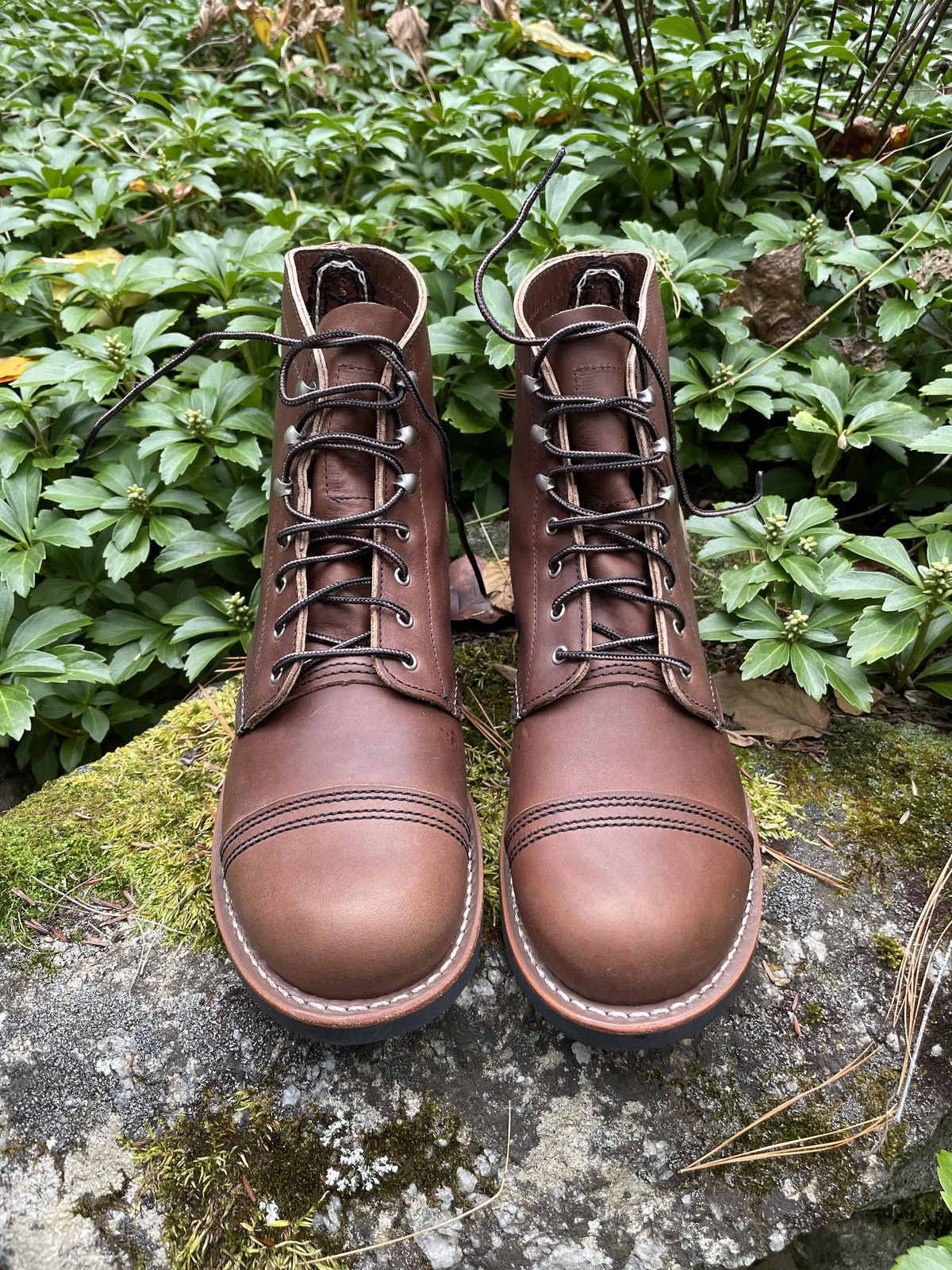 Photo by patinathunderdome on November 2, 2021 of the Red Wing Iron Ranger in S.B. Foot Amber Harness.