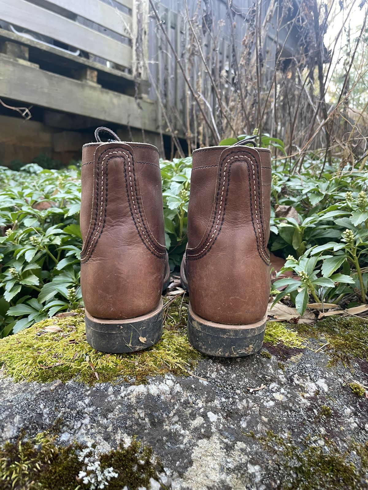 Photo by patinathunderdome on December 5, 2021 of the Red Wing Iron Ranger in S.B. Foot Amber Harness.