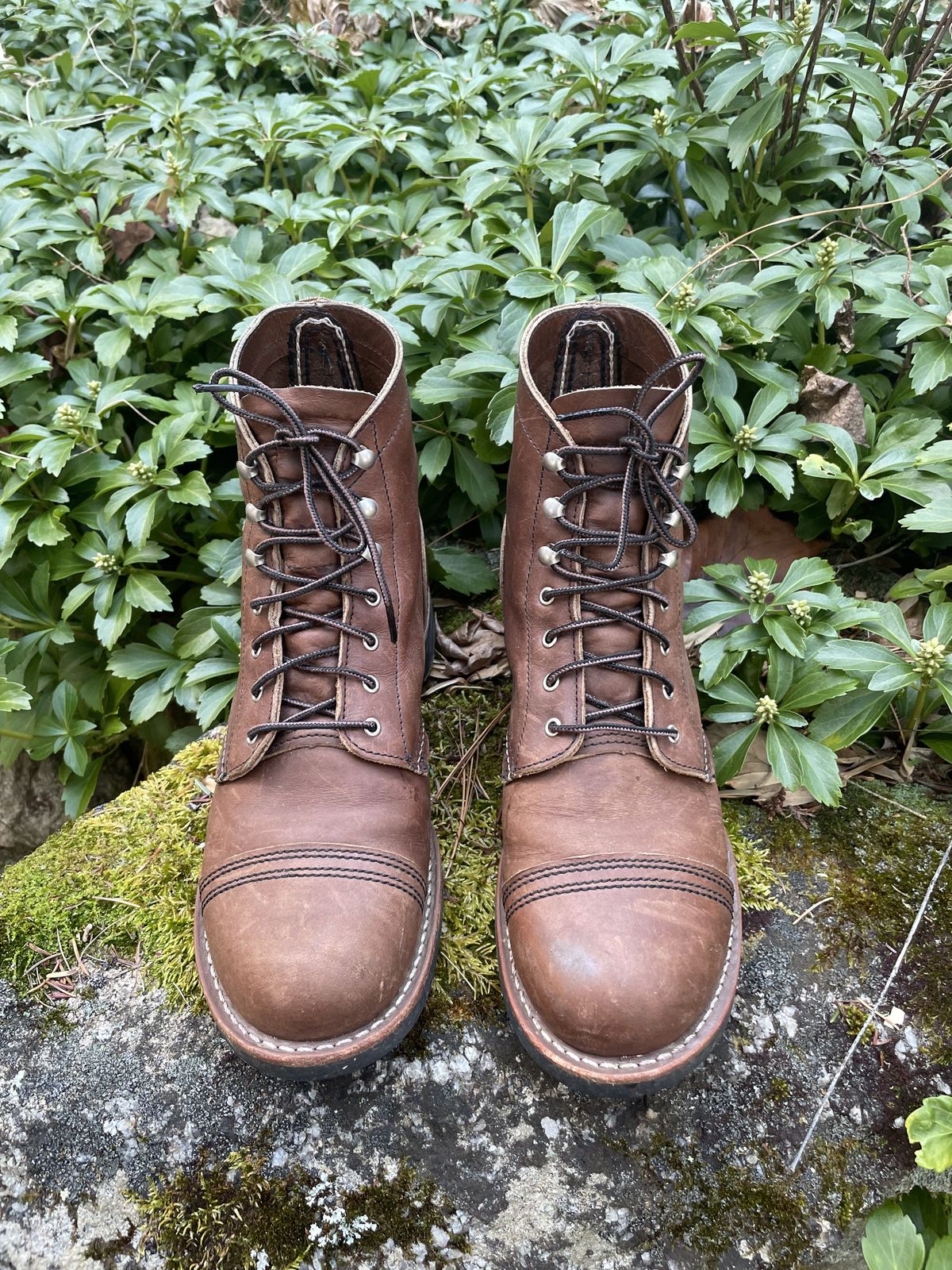 Photo by patinathunderdome on December 5, 2021 of the Red Wing Iron Ranger in S.B. Foot Amber Harness.