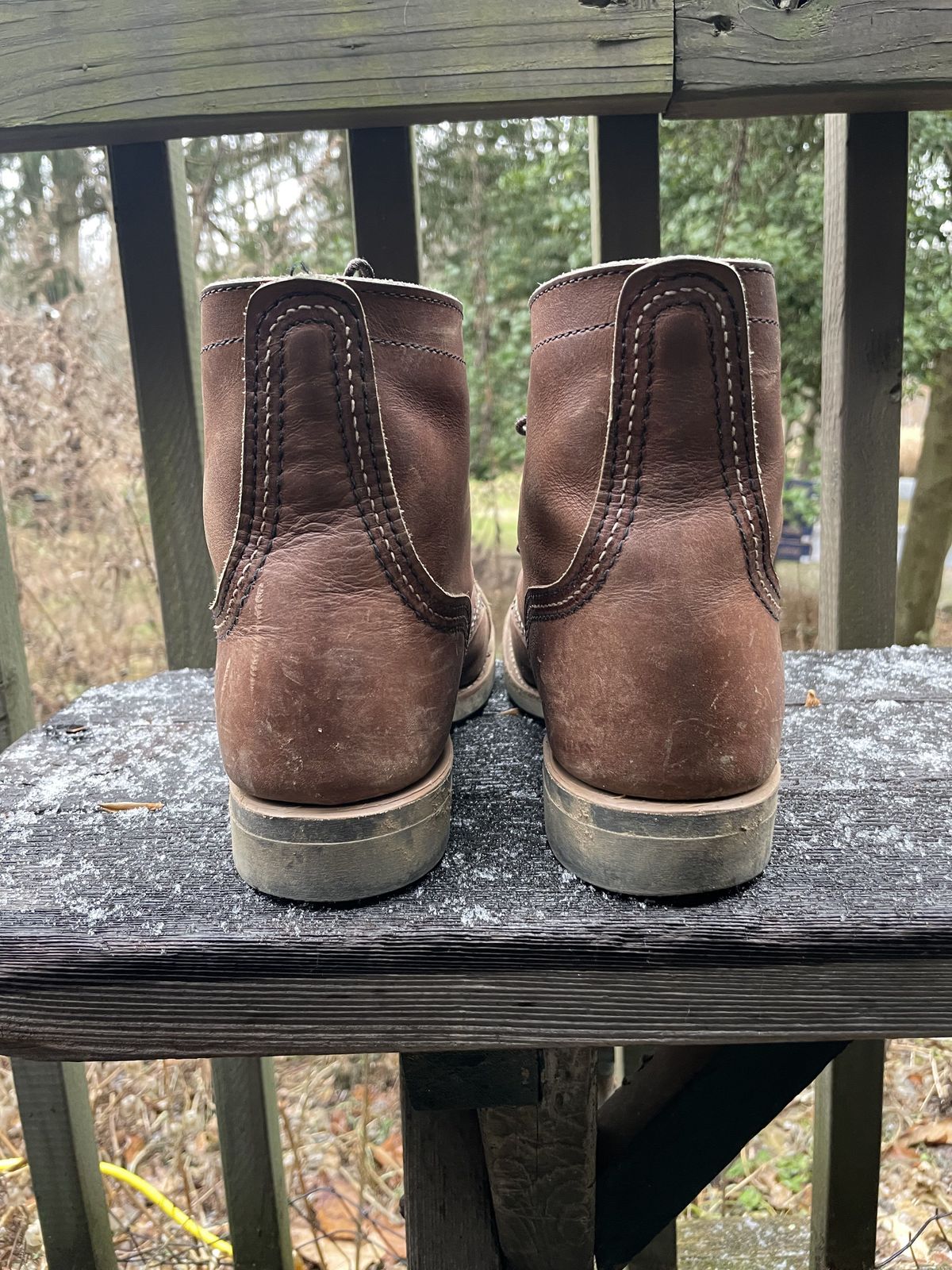 Photo by patinathunderdome on January 5, 2022 of the Red Wing Iron Ranger in S.B. Foot Amber Harness.
