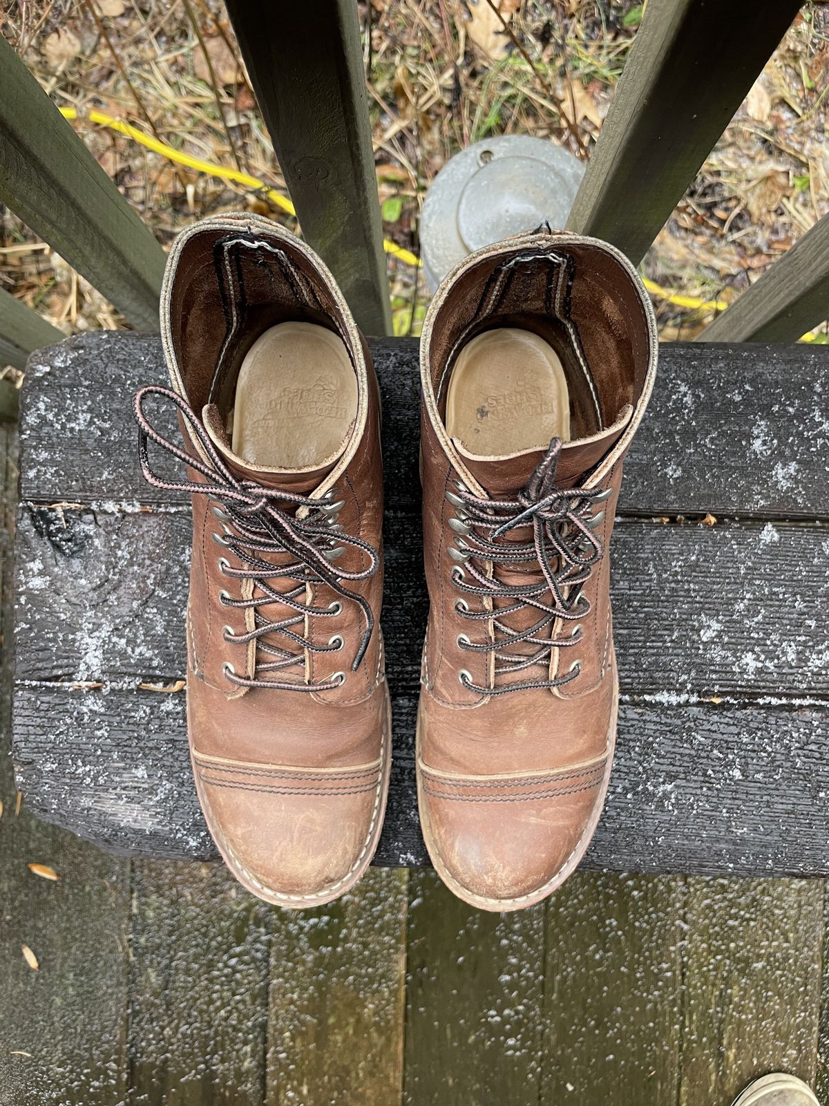 Photo by patinathunderdome on January 5, 2022 of the Red Wing Iron Ranger in S.B. Foot Amber Harness.
