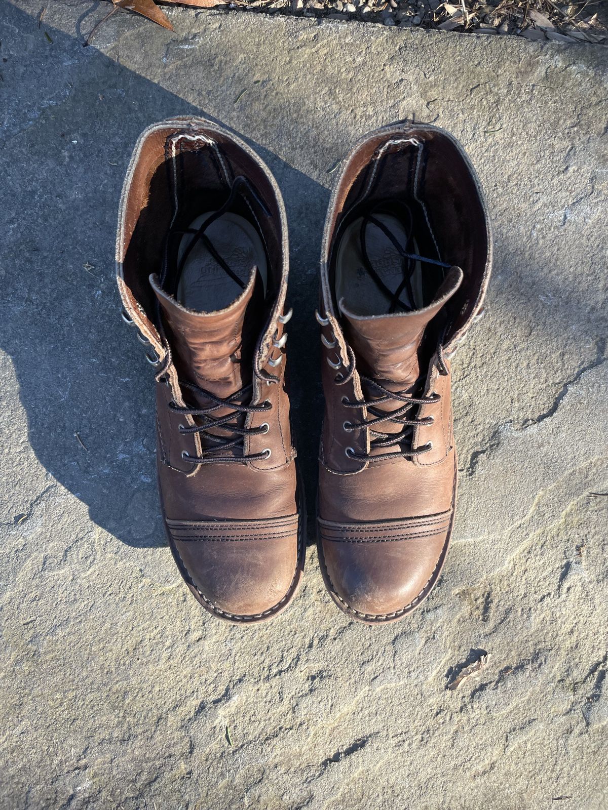 Photo by patinathunderdome on February 6, 2022 of the Red Wing Iron Ranger in S.B. Foot Amber Harness.