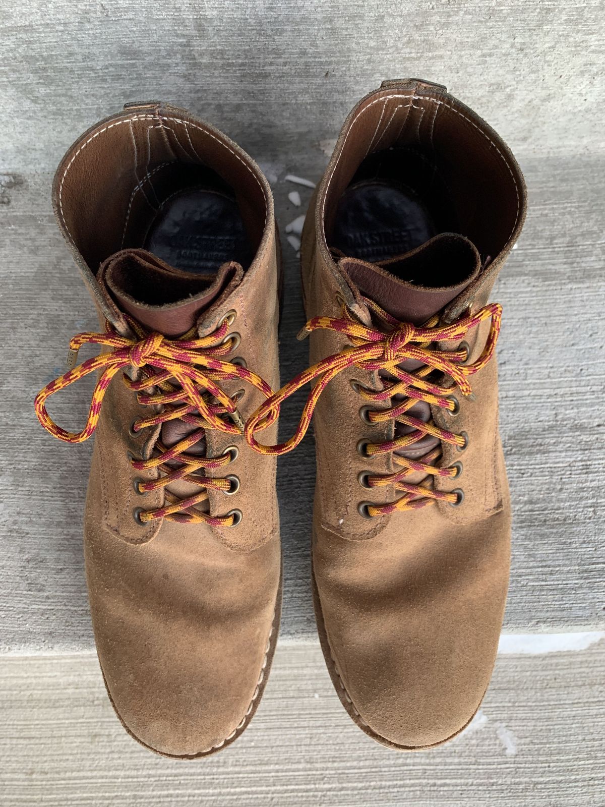 Photo by patinathunderdome on January 2, 2022 of the Oak Street Bootmakers Storm Boot in Horween Natural Chromexcel Roughout.