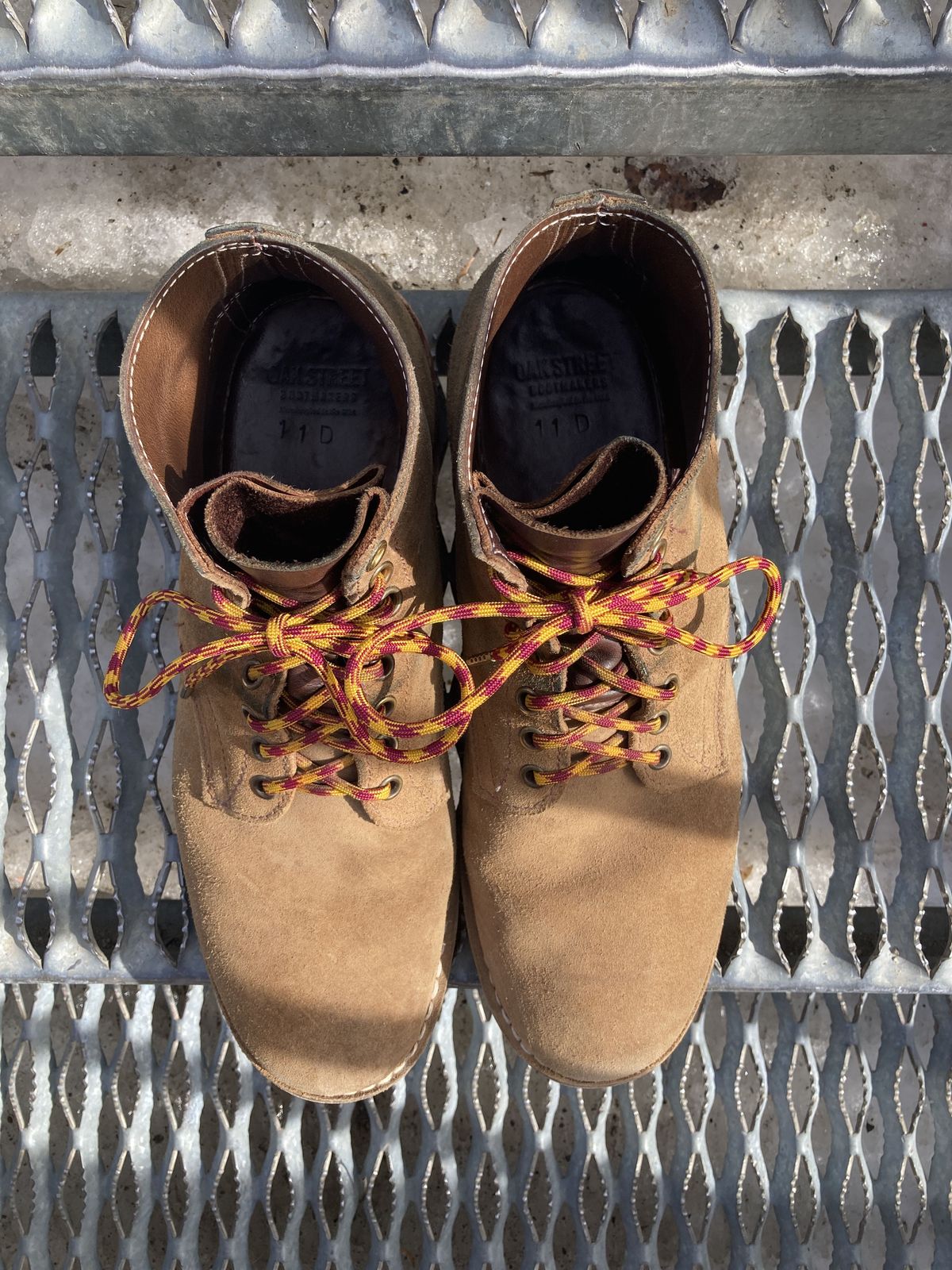 Photo by patinathunderdome on March 4, 2022 of the Oak Street Bootmakers Storm Boot in Horween Natural Chromexcel Roughout.