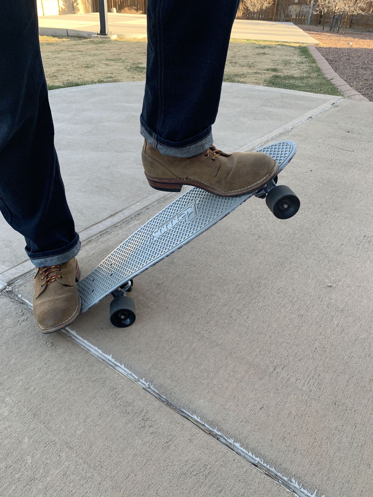 Photo by patinathunderdome on April 3, 2022 of the Oak Street Bootmakers Storm Boot in Horween Natural Chromexcel Roughout.