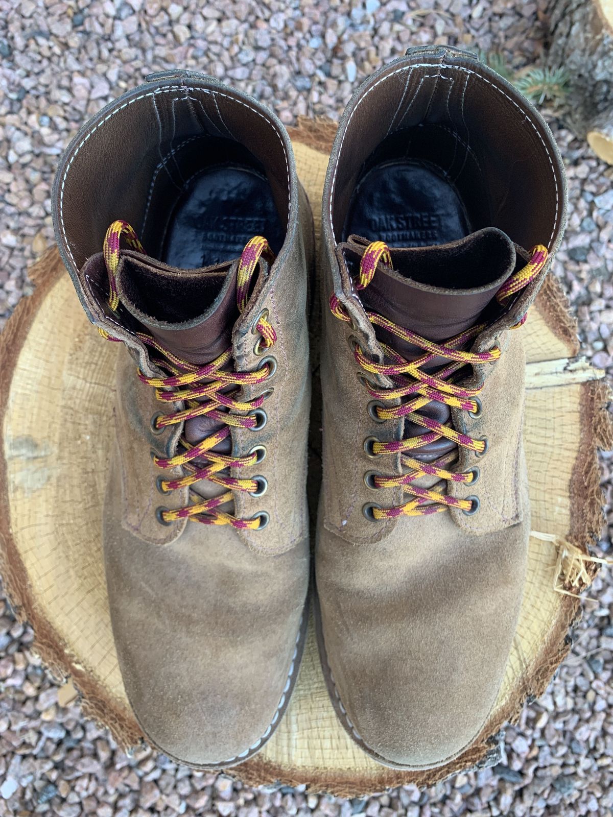 Photo by patinathunderdome on April 3, 2022 of the Oak Street Bootmakers Storm Boot in Horween Natural Chromexcel Roughout.