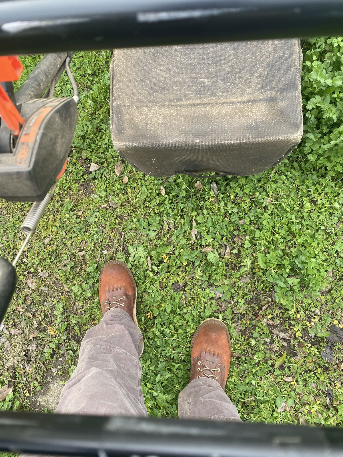 Photo by patinathunderdome on February 5, 2022 of the JK Boots Forefront in Seidel Redwood Oil Tan Roughout.