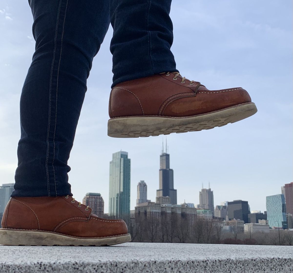 Photo by patinathunderdome on April 5, 2022 of the Red Wing 6-Inch Classic Moc in S.B. Foot Oro Legacy.