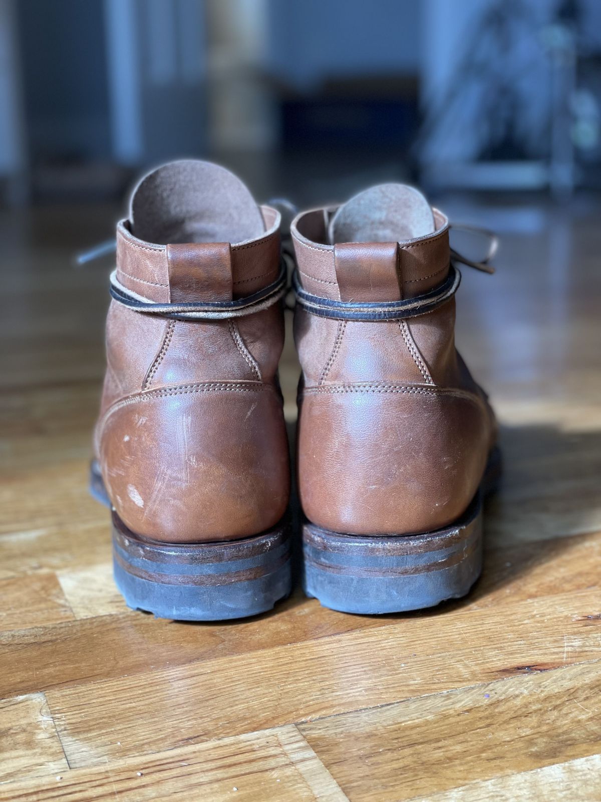Photo by patinathunderdome on November 2, 2021 of the Viberg Service Boot in Maryam Toscanello Horsebutt.